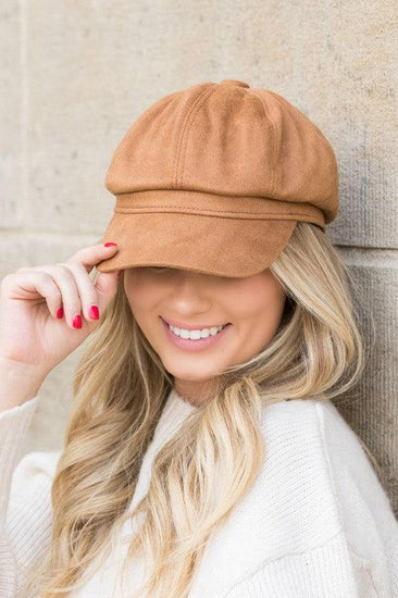 Suede Newsboy Cap - Rebel K Collective