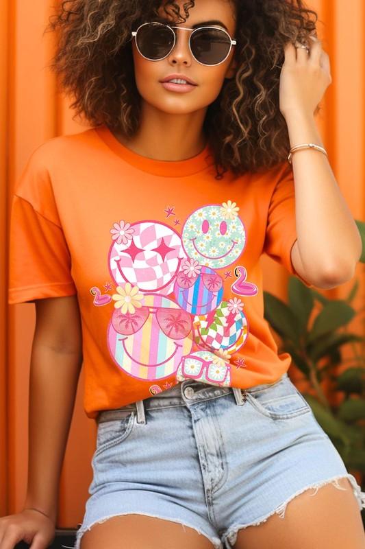 Summer Smile Face Collage Graphic T Shirts - Rebel K Collective