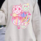 Summer Smile Face Graphic Fleece Sweatshirts - Rebel K Collective