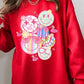 Summer Smile Face Graphic Fleece Sweatshirts - Rebel K Collective