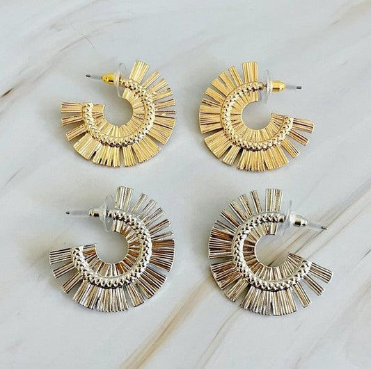 Sunburst Beauty Hoop Earrings - Rebel K Collective