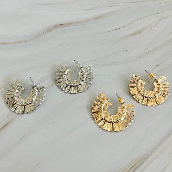 Sunburst Beauty Hoop Earrings - Rebel K Collective