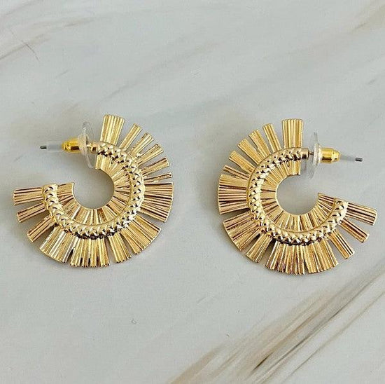 Sunburst Beauty Hoop Earrings - Rebel K Collective