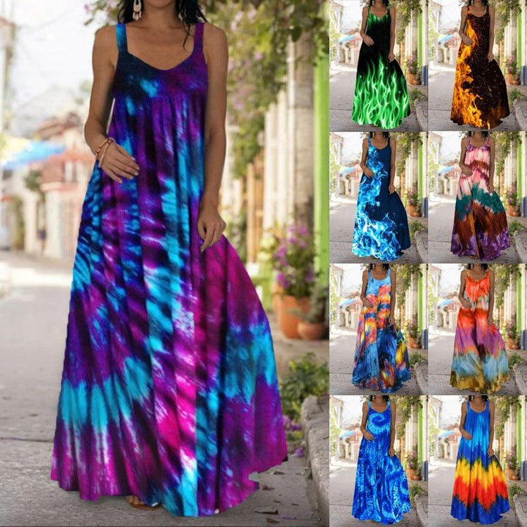 Tie-dye 3D Swirl Print Dress Women - Rebel K Collective