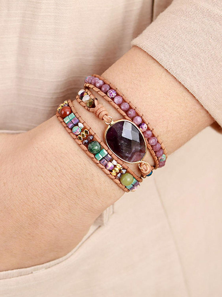 Triple-Layer Amethyst Bracelet - Rebel K Collective