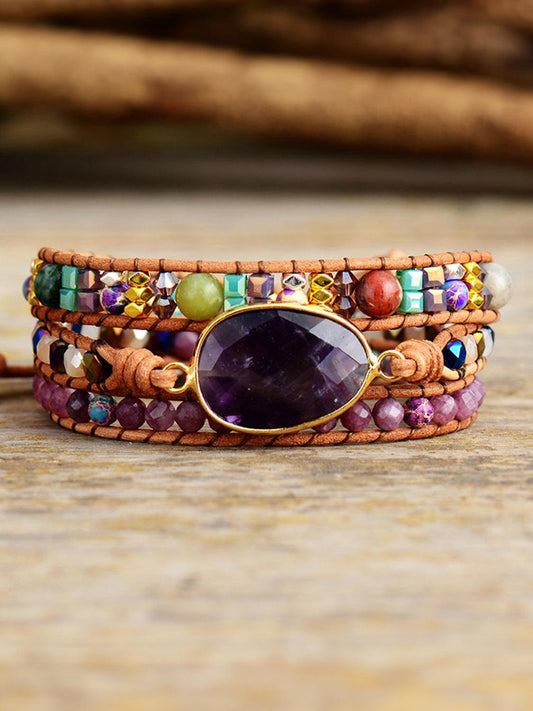 Triple-Layer Amethyst Bracelet - Rebel K Collective