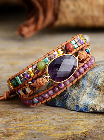 Triple-Layer Amethyst Bracelet - Rebel K Collective