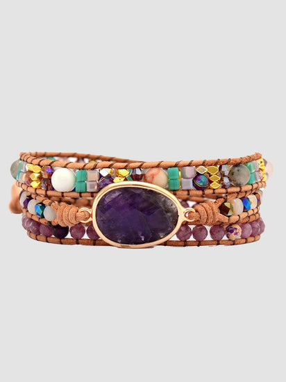 Triple-Layer Amethyst Bracelet - Rebel K Collective