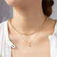 Two row mixed chain with dainty heart pendant - Rebel K Collective