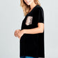 VELVET SEQUINCE POCKET BOXY TOP - Rebel K Collective