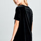 VELVET SEQUINCE POCKET BOXY TOP - Rebel K Collective