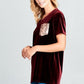 VELVET SEQUINCE POCKET BOXY TOP - Rebel K Collective