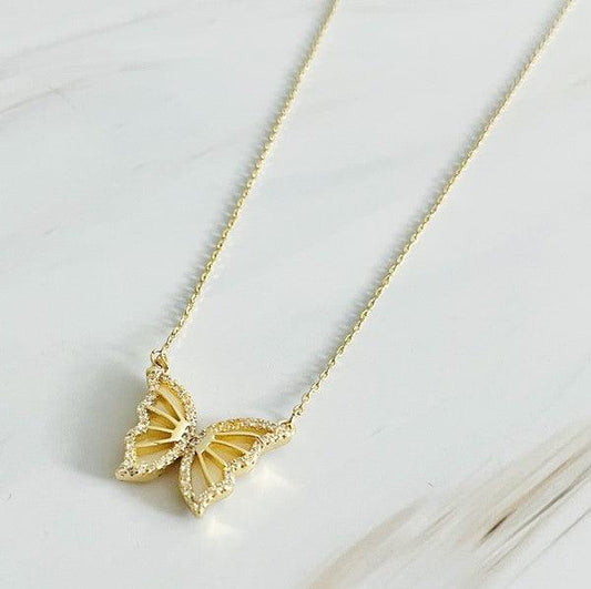 Vintage Glam Reversible Butterfly Necklace - Rebel K Collective