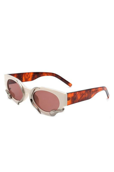 Women Round Snake Design Cat Eye Sunglasses - Rebel K Collective