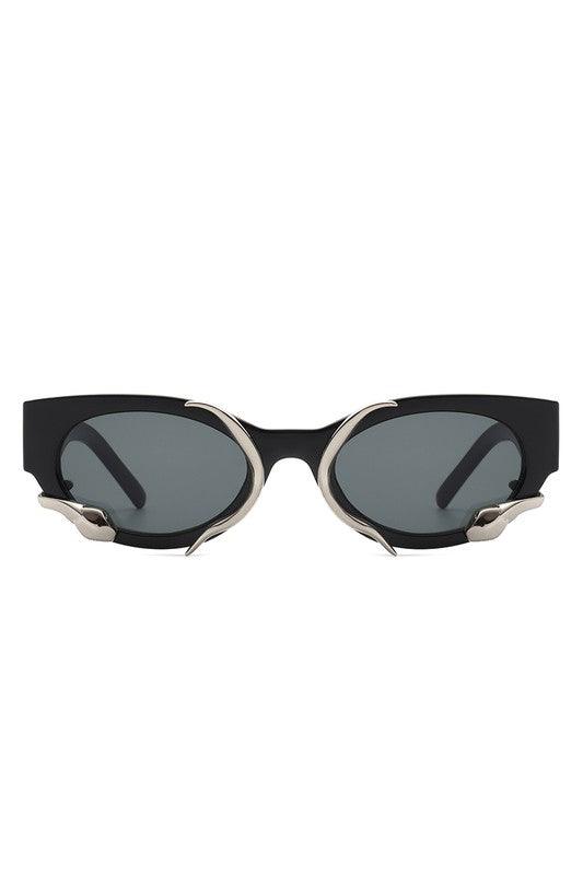 Women Round Snake Design Cat Eye Sunglasses - Rebel K Collective