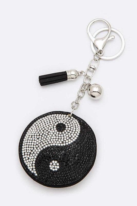 Yin Yang Crystal Pillow Key Chain - Rebel K Collective